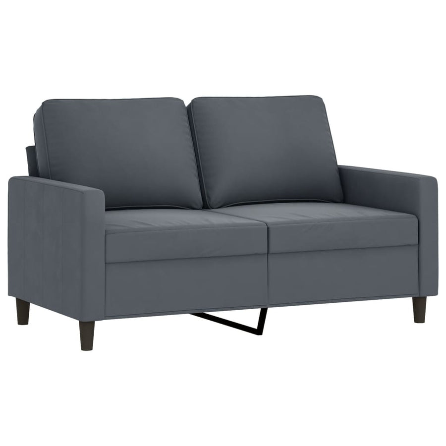 Tweezitsbank Fluweel 120 cm Donkergrijs