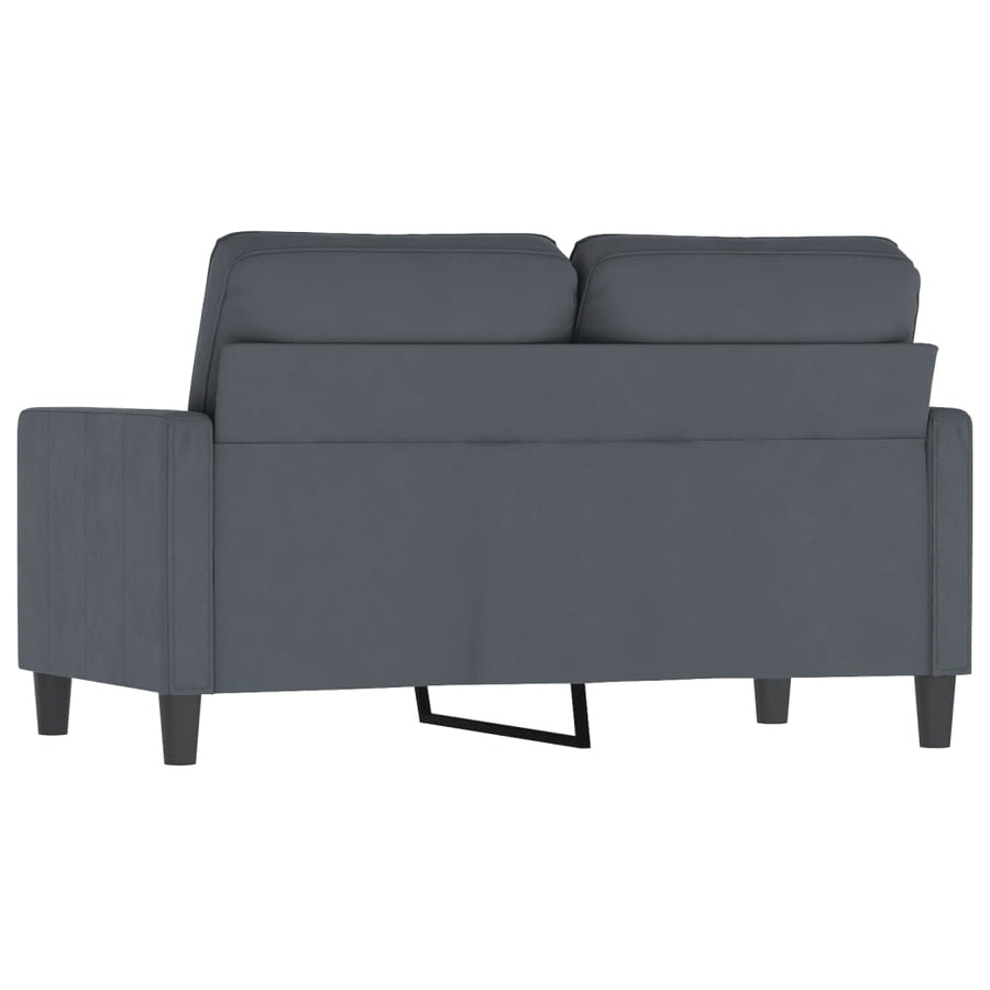 Tweezitsbank Fluweel 120 cm Donkergrijs