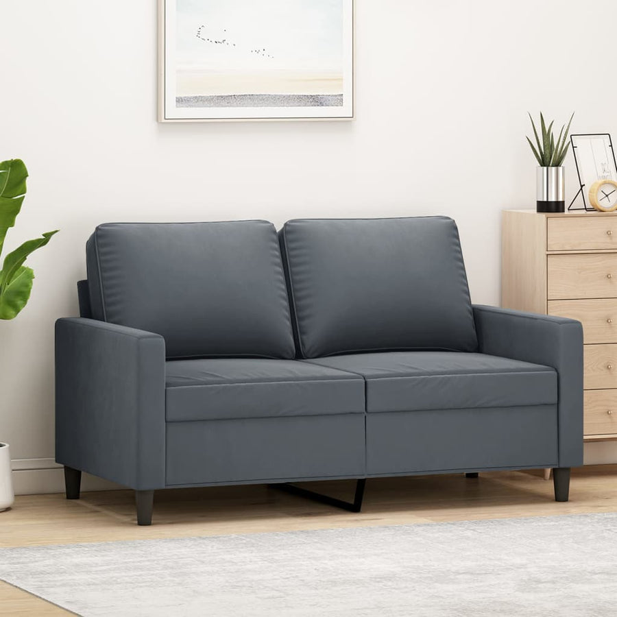 Tweezitsbank Fluweel 120 cm Donkergrijs