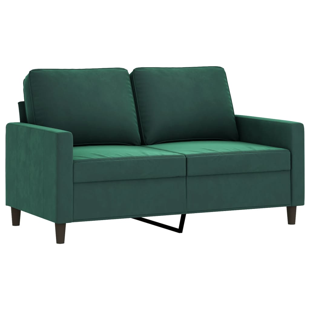 Tweezitsbank Fluweel 120 cm Donkergroen