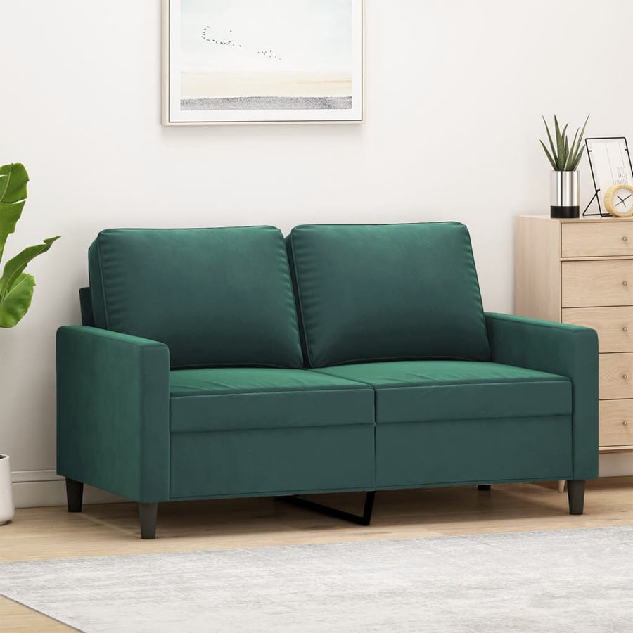 Tweezitsbank Fluweel 120 cm Donkergroen