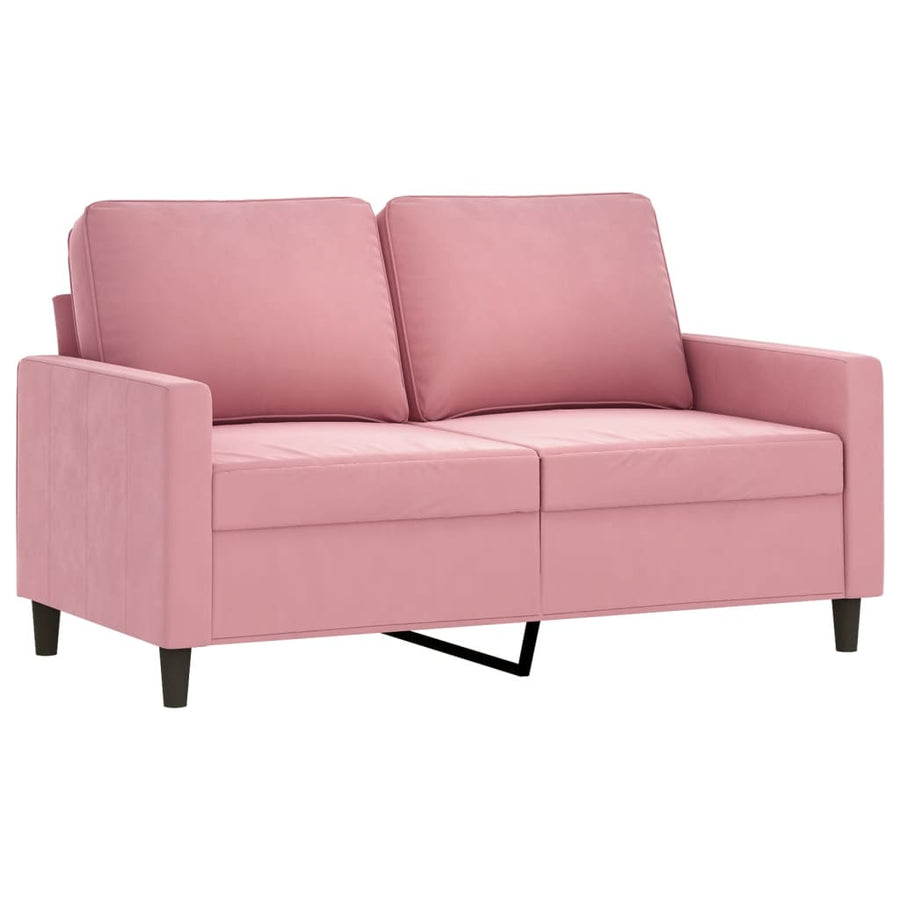 Tweezitsbank Fluweel 120 cm Roze