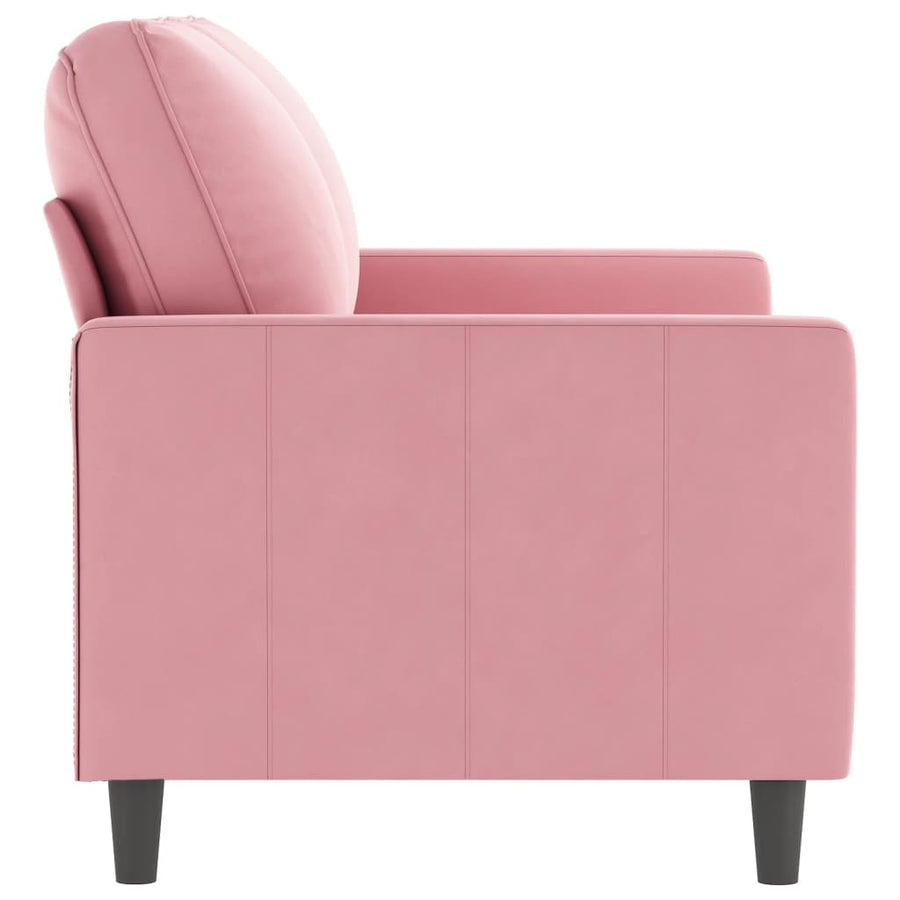 Tweezitsbank Fluweel 120 cm Roze