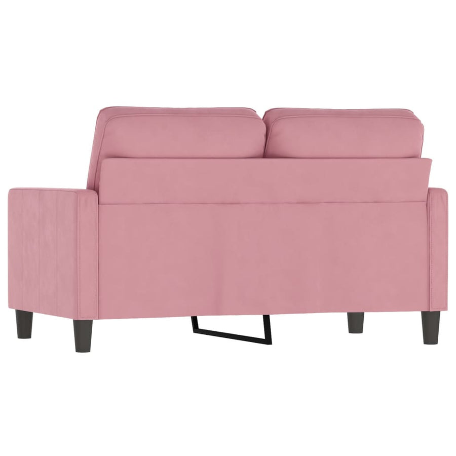 Tweezitsbank Fluweel 120 cm Roze