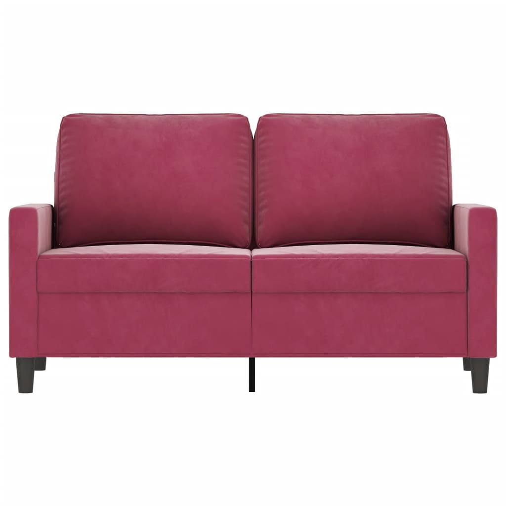 Tweezitsbank Fluweel 120 cm Wijnrood