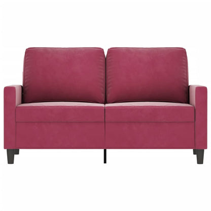 Tweezitsbank Fluweel 120 cm Wijnrood
