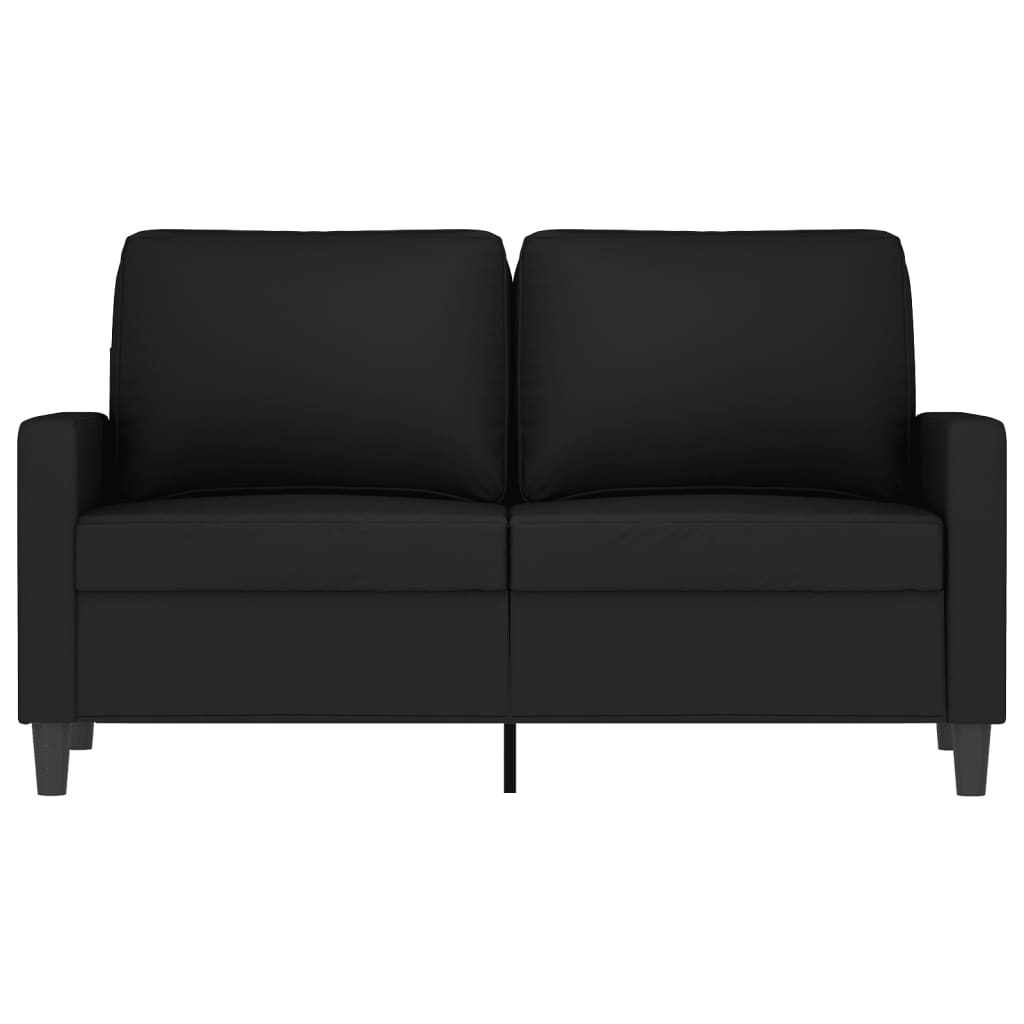 Tweezitsbank Fluweel 120 cm Zwart