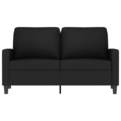 Tweezitsbank Fluweel 120 cm Zwart