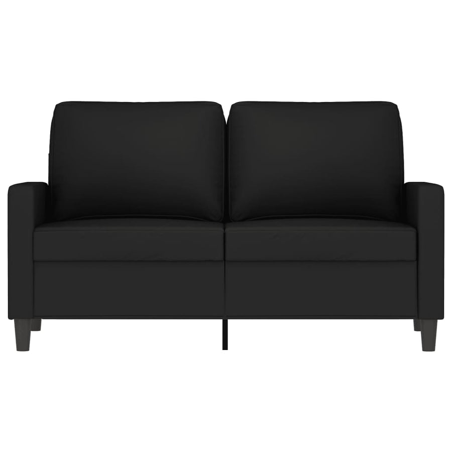 Tweezitsbank Fluweel 120 cm Zwart