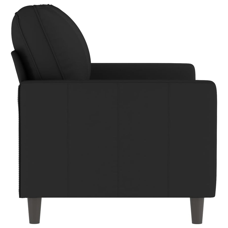Tweezitsbank Fluweel 120 cm Zwart