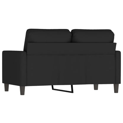 Tweezitsbank Fluweel 120 cm Zwart