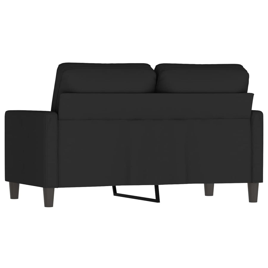 Tweezitsbank Fluweel 120 cm Zwart