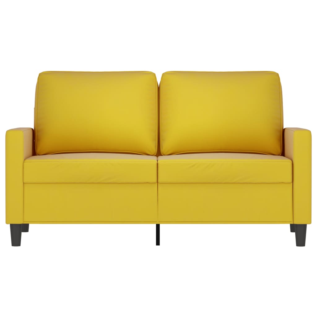 Tweezitsbank Fluweel 120 cm Geel