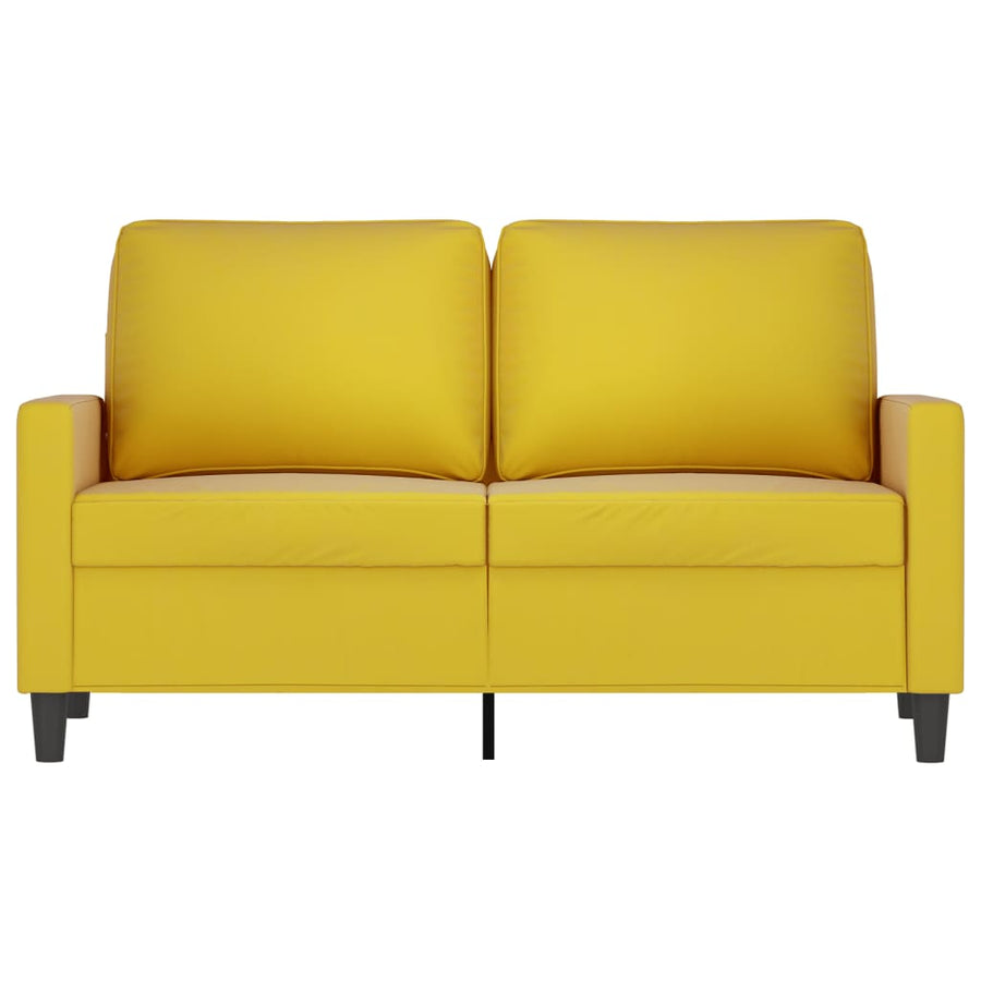 Tweezitsbank Fluweel 120 cm Geel