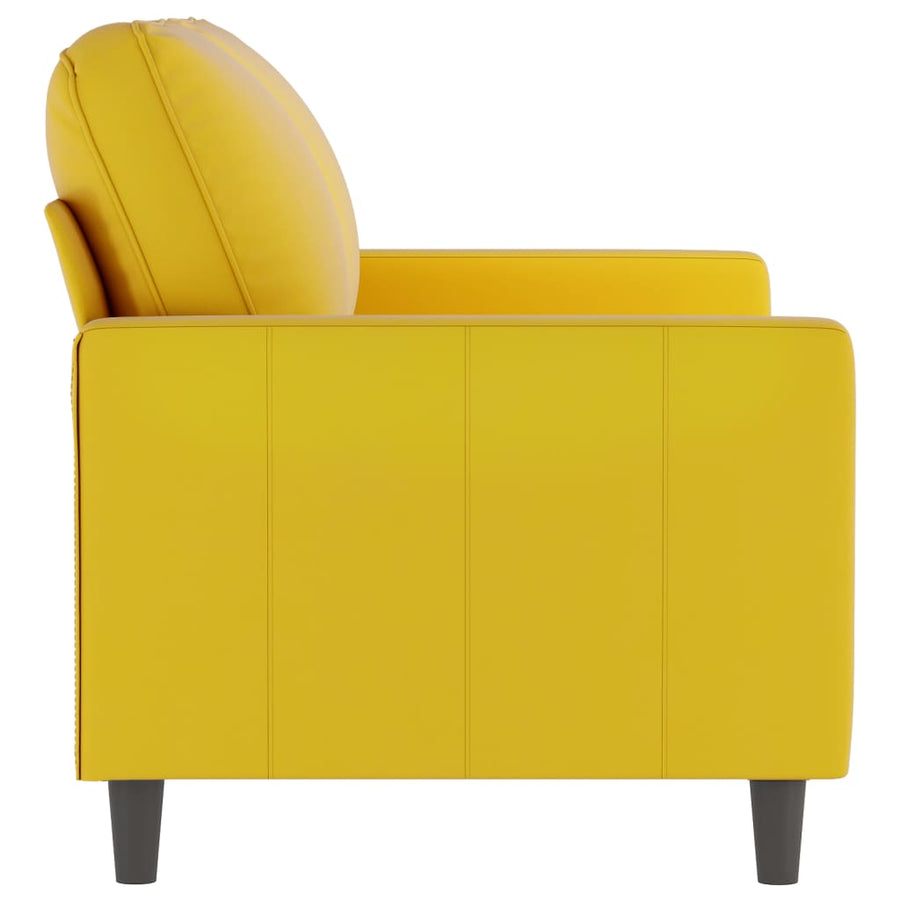 Tweezitsbank Fluweel 120 cm Geel