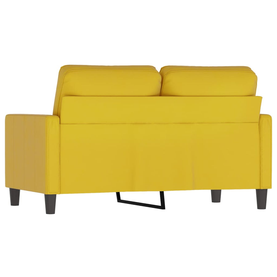 Tweezitsbank Fluweel 120 cm Geel