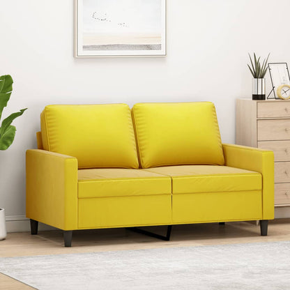 Tweezitsbank Fluweel 120 cm Geel