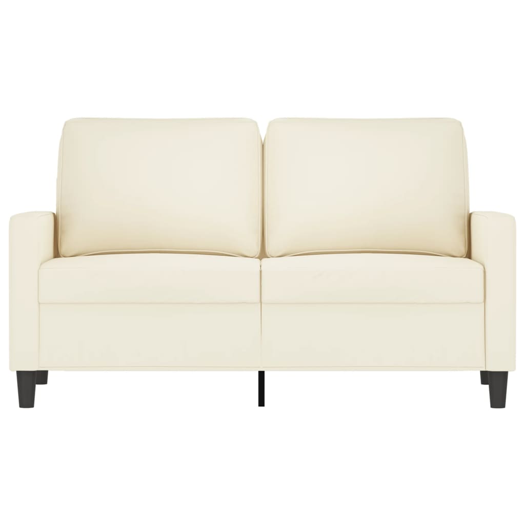 Tweezitsbank Fluweel Kleurig 120 cm Crème