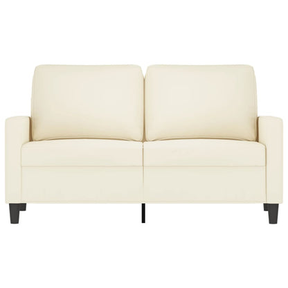 Tweezitsbank Fluweel Kleurig 120 cm Crème