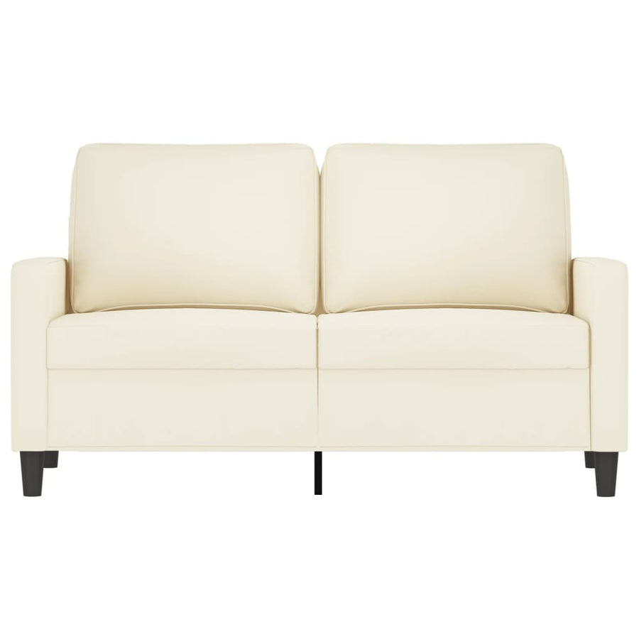 Tweezitsbank Fluweel Kleurig 120 cm Crème
