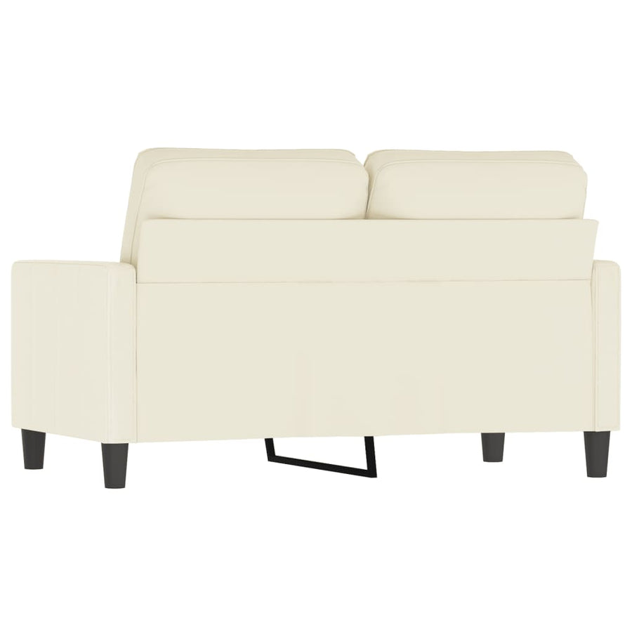 Tweezitsbank Fluweel Kleurig 120 cm Crème