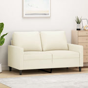 Tweezitsbank 120 cm fluweel crème