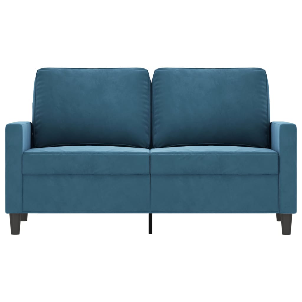 Tweezitsbank Fluweel 120 cm Blauw