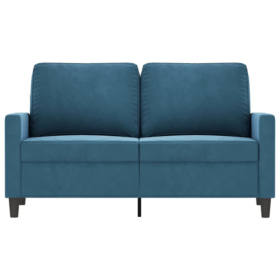Tweezitsbank Fluweel 120 cm Blauw