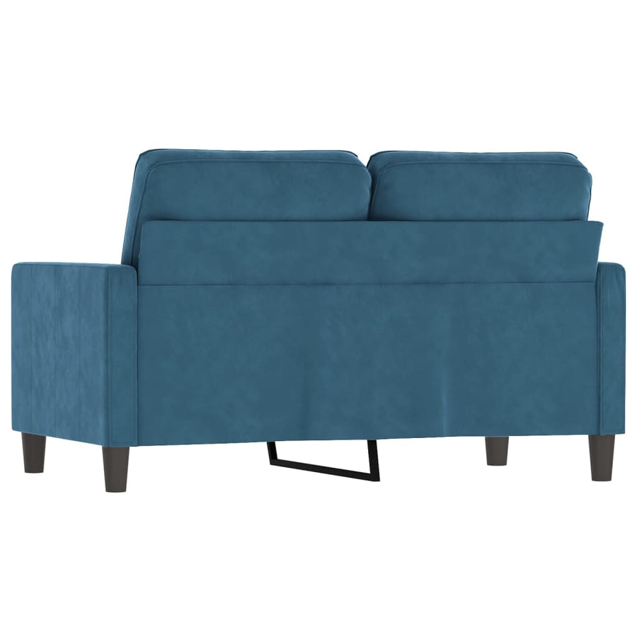 Tweezitsbank Fluweel 120 cm Blauw