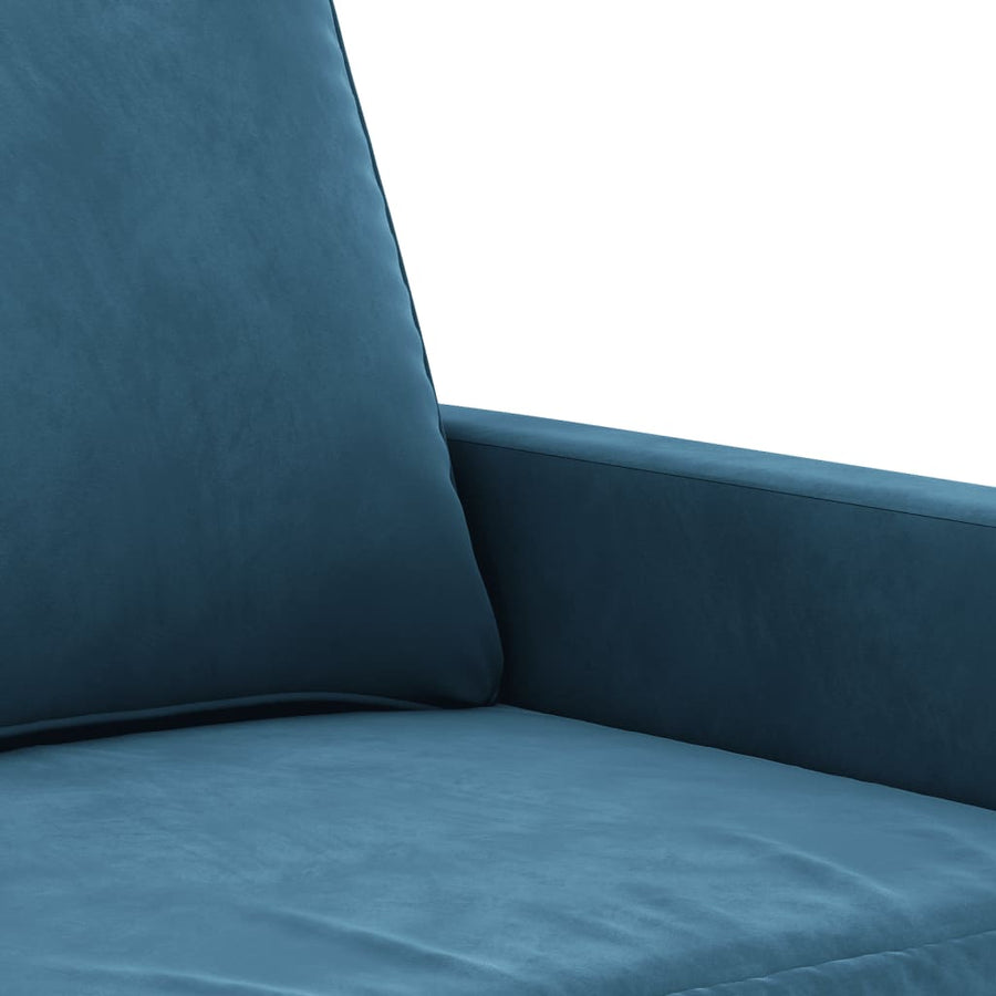 Tweezitsbank Fluweel 120 cm Blauw