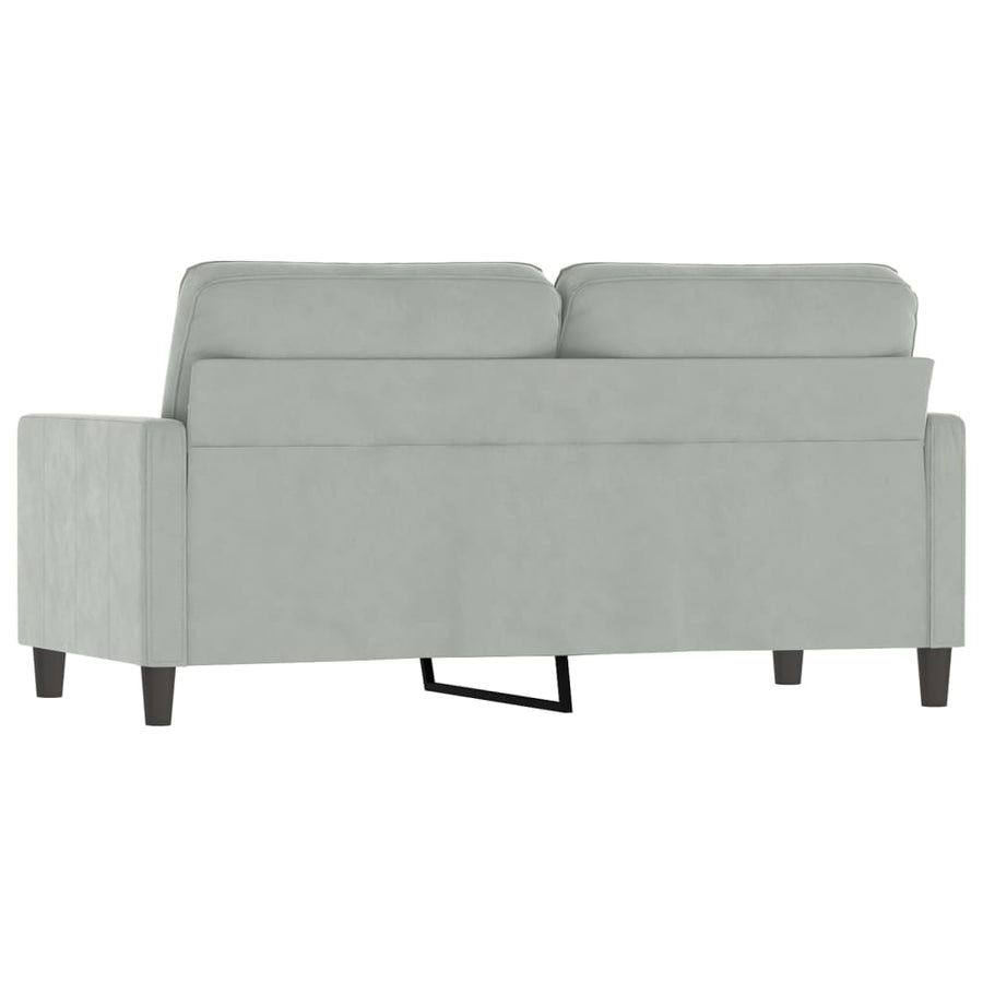 Tweezitsbank Fluweel 140 cm Lichtgrijs