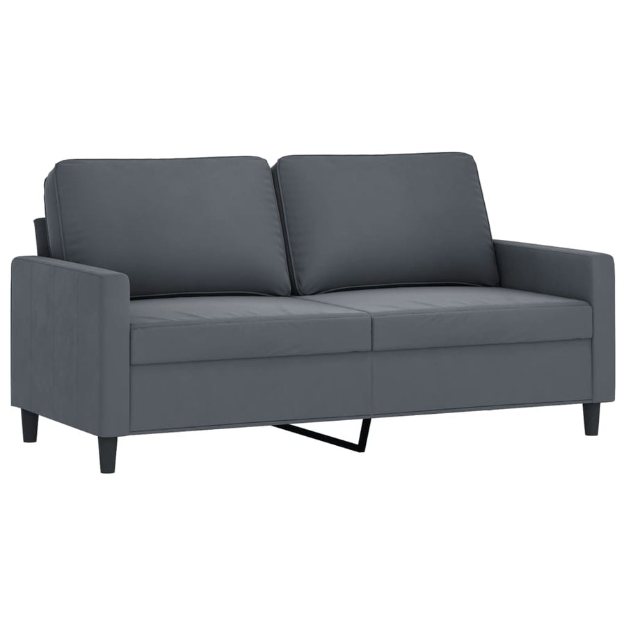 Tweezitsbank Fluweel 140 cm Donkergrijs