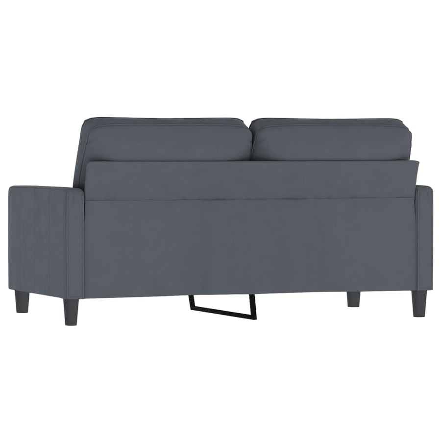 Tweezitsbank Fluweel 140 cm Donkergrijs