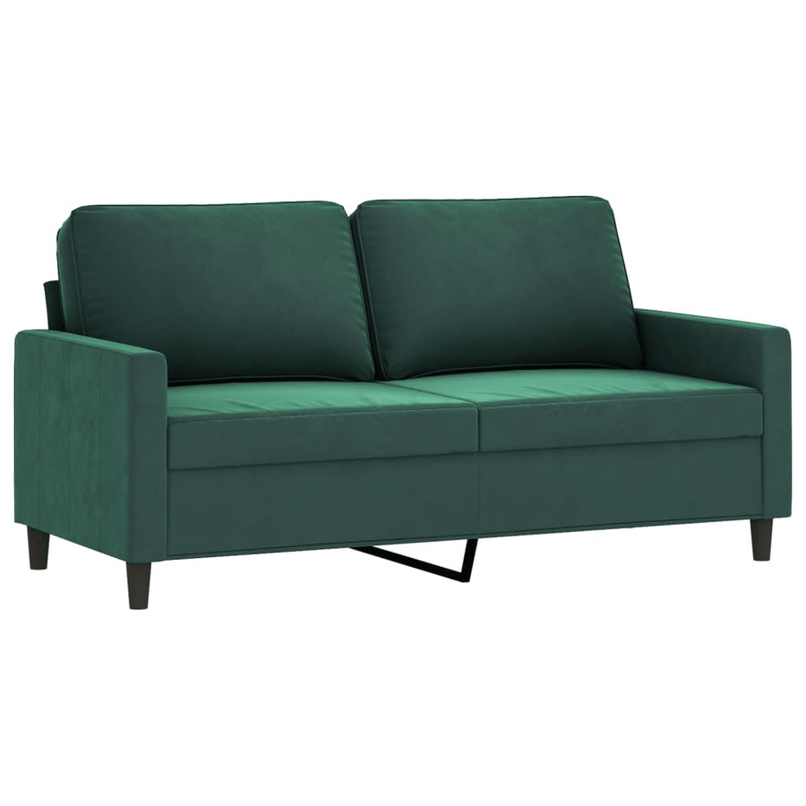 Tweezitsbank Fluweel 140 cm Donkergroen