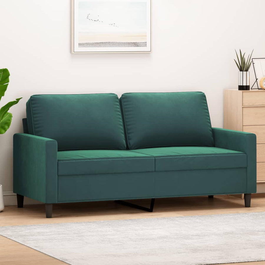 Tweezitsbank Fluweel 140 cm Donkergroen
