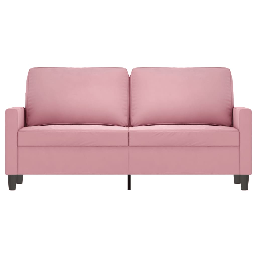 Tweezitsbank Fluweel 140 cm Roze
