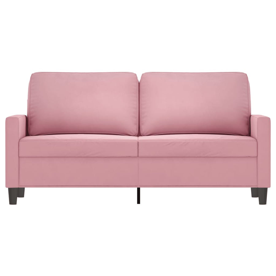 Tweezitsbank Fluweel 140 cm Roze