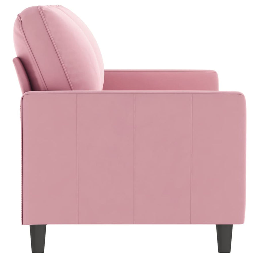 Tweezitsbank Fluweel 140 cm Roze