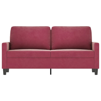 Tweezitsbank Fluweel 140 cm Wijnrood