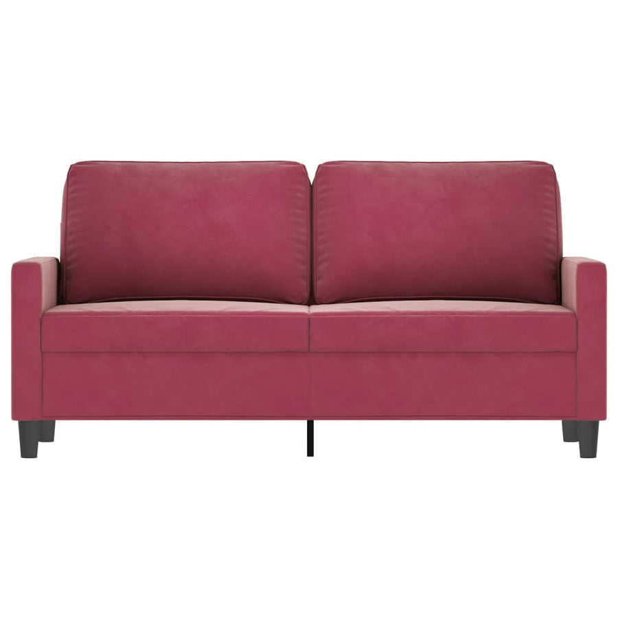 Tweezitsbank Fluweel 140 cm Wijnrood