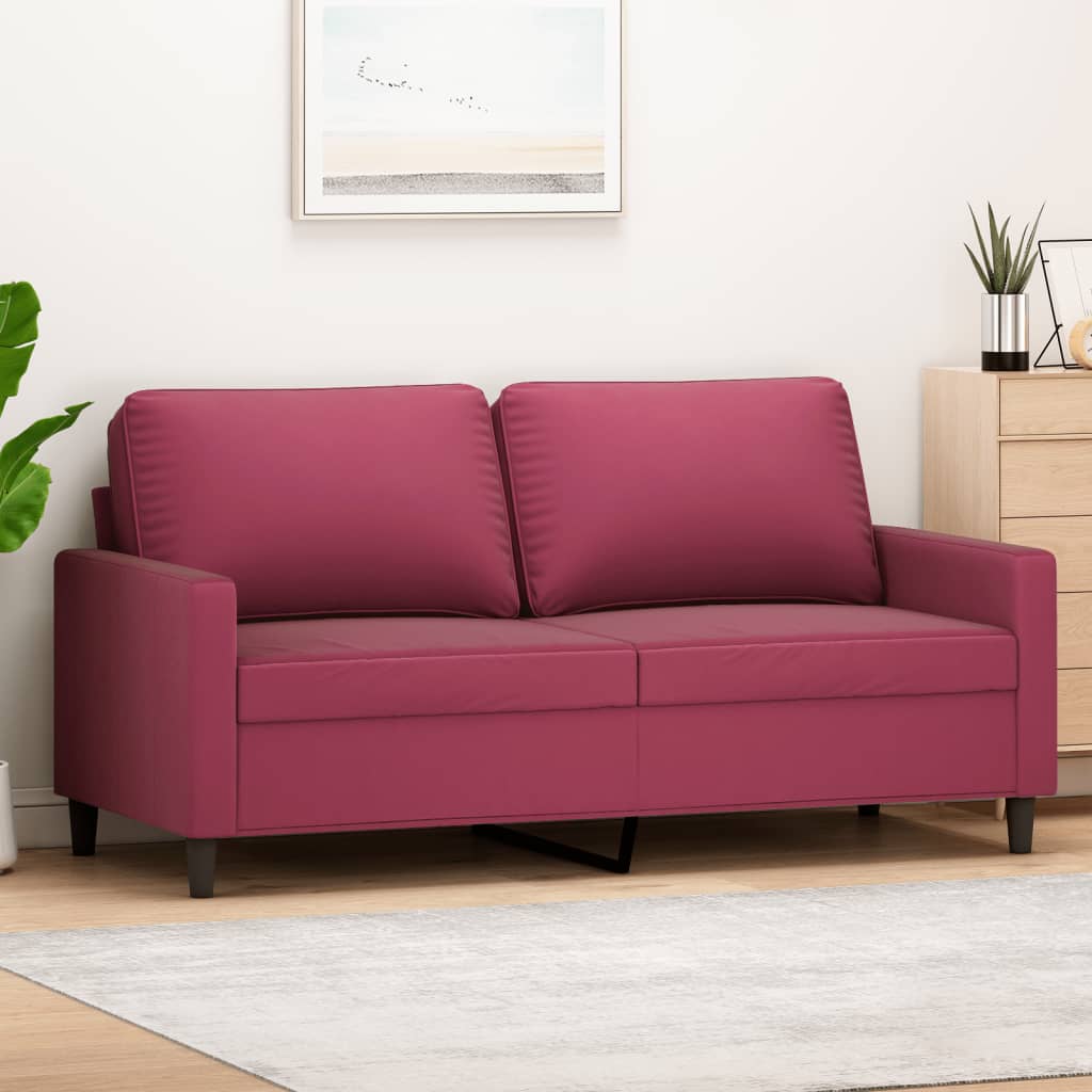 Tweezitsbank Fluweel 140 cm Wijnrood