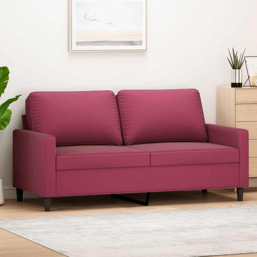Tweezitsbank Fluweel 140 cm Wijnrood