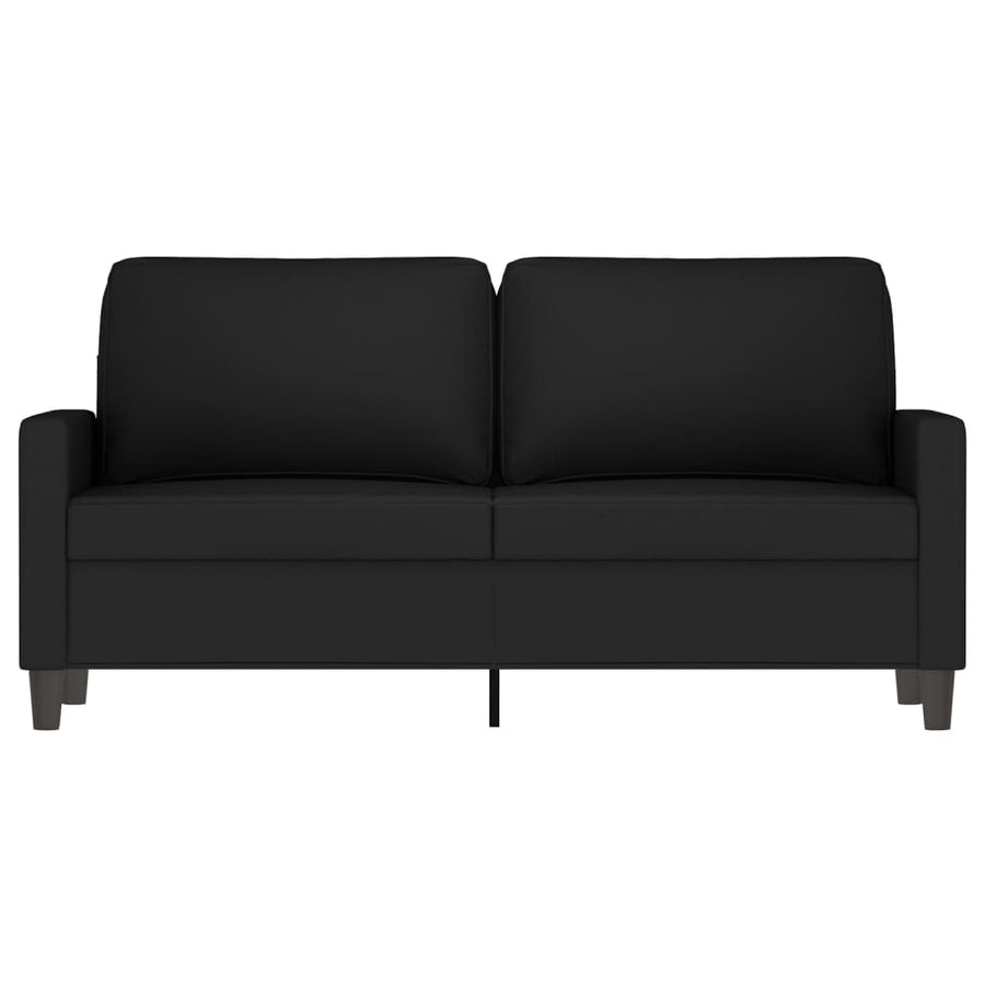 Tweezitsbank Fluweel 140 cm Zwart