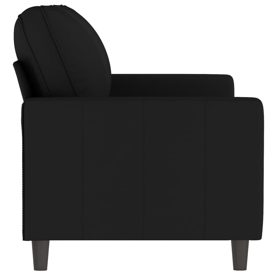 Tweezitsbank Fluweel 140 cm Zwart
