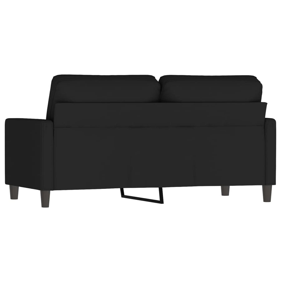 Tweezitsbank Fluweel 140 cm Zwart