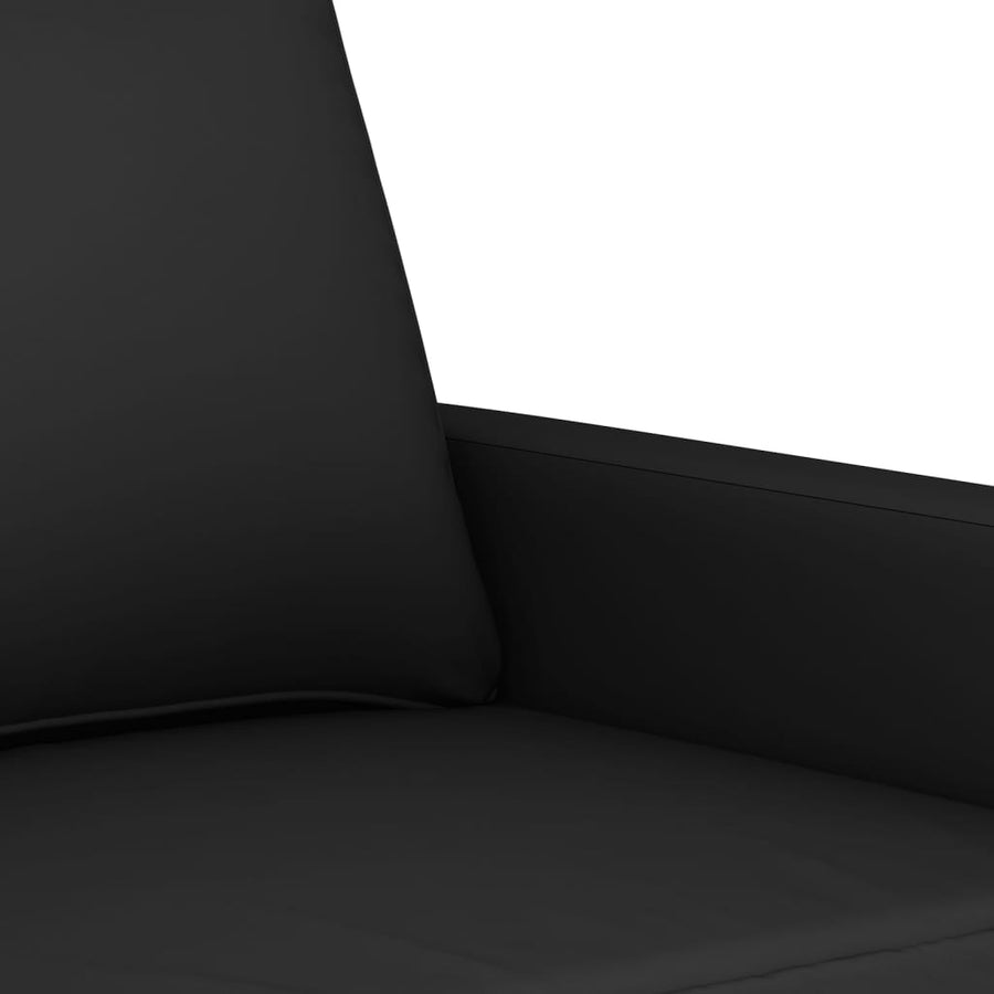 Tweezitsbank Fluweel 140 cm Zwart