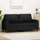 Two-seater sofa 140 cm velvet black