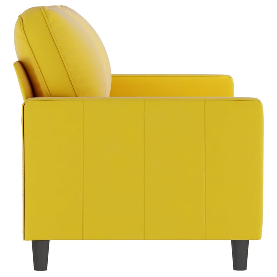 Tweezitsbank Fluweel 140 cm Geel