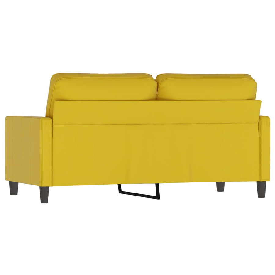 Tweezitsbank Fluweel 140 cm Geel