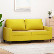 Tweezitsbank 140 cm fluweel geel
